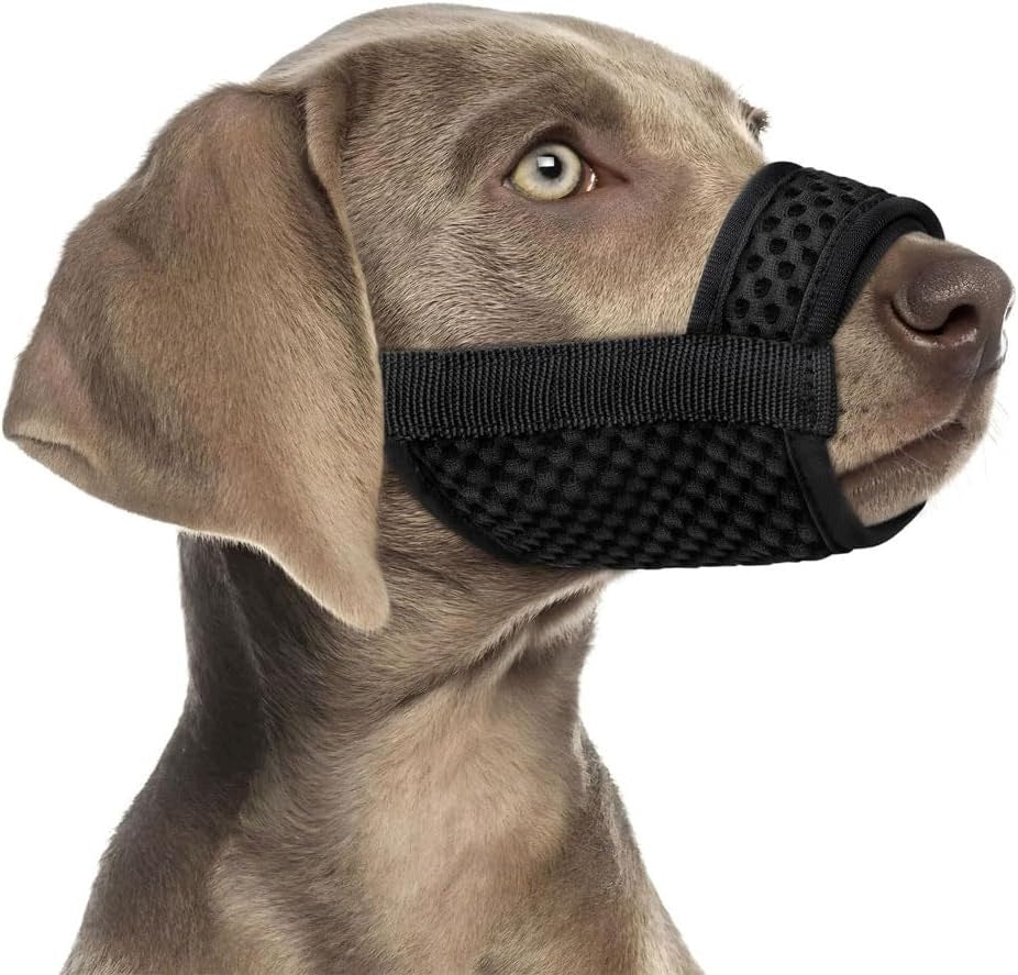 DOG MUZZLE MESH SOFT ADJUSTABLE SMALL MEDIUM DOGS
