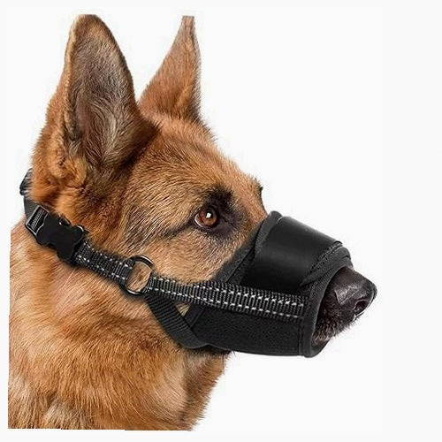 DOG MUZZLE MESH SOFT NYLON PREVENTION OF BITING ADJUSTABLE