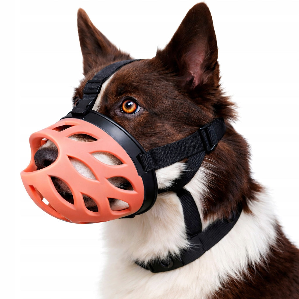 DOG MUZZLE PHYSIOLOGICAL ADJUSTABLE RUBBER COMFORTABLE LIGHT L
