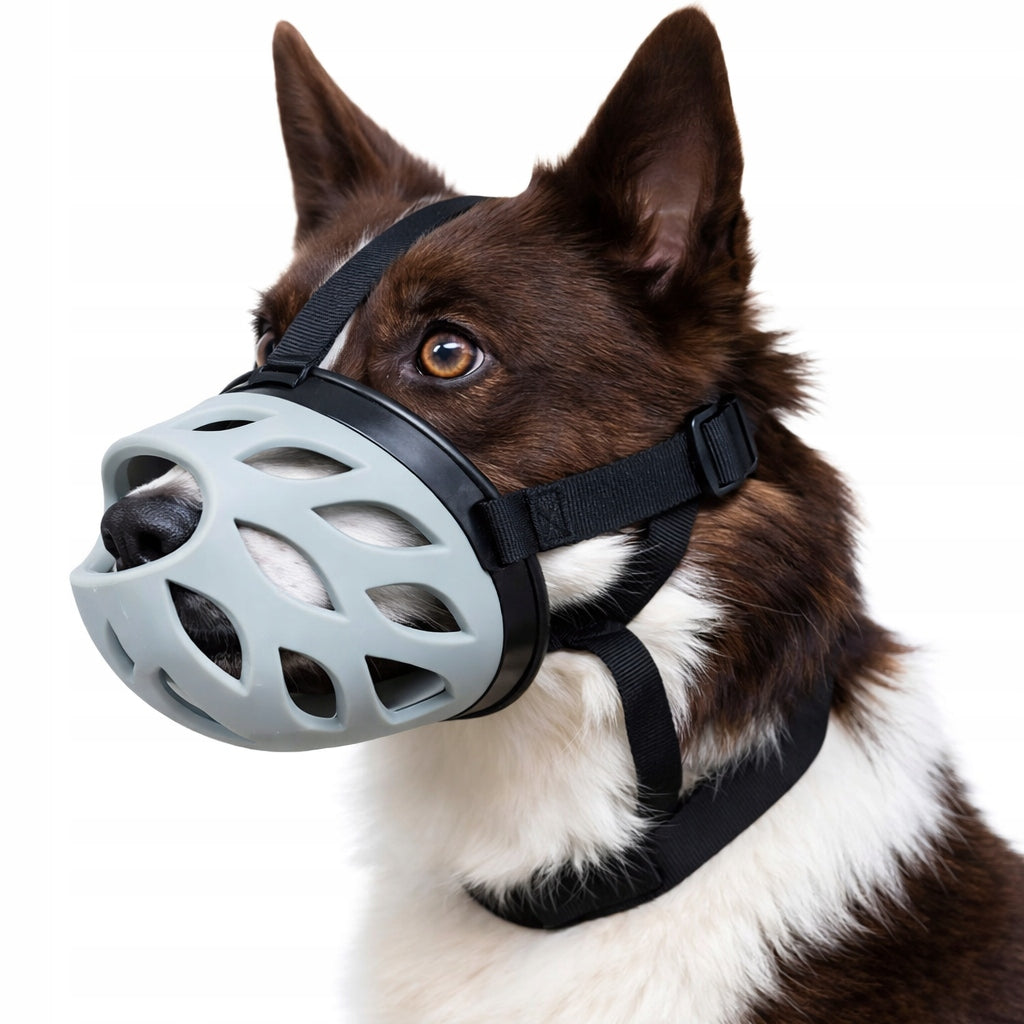 DOG MUZZLE PHYSIOLOGICAL ADJUSTABLE RUBBER COMFORTABLE LIGHTWEIGHT XS