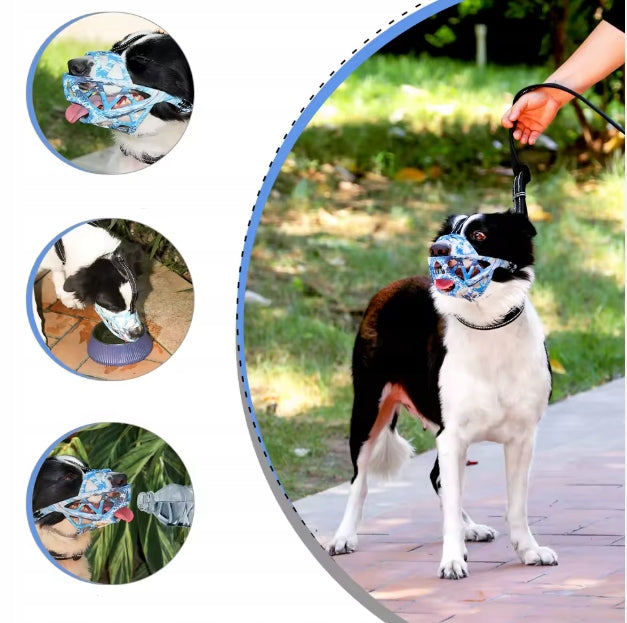 DOG MUZZLE RUBBER SOFT - SIZE M - ADJUSTABLE BREATHABLE CAMO Manufacturer code RYT-192-2