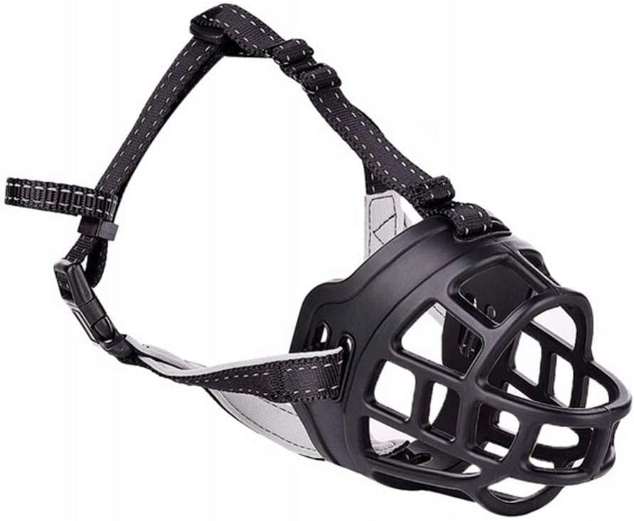 DOG MUZZLE SOFT BLACK SIZE 5 BLACK FOR WALKS TO THE CITY