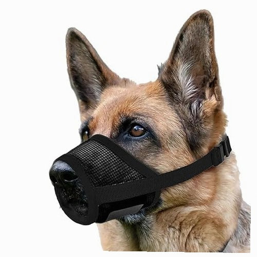 DOG MUZZLE SOFT MESH BREATHABLE NYLON ADJUSTABLE GIFT