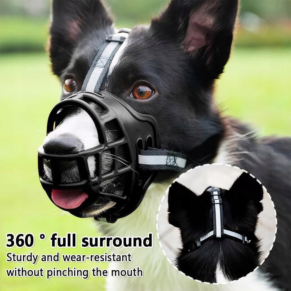 DOG MUZZLE SOFT RUBBER ADJUSTABLE BREATHABLE SIZE 3 Brand no brand