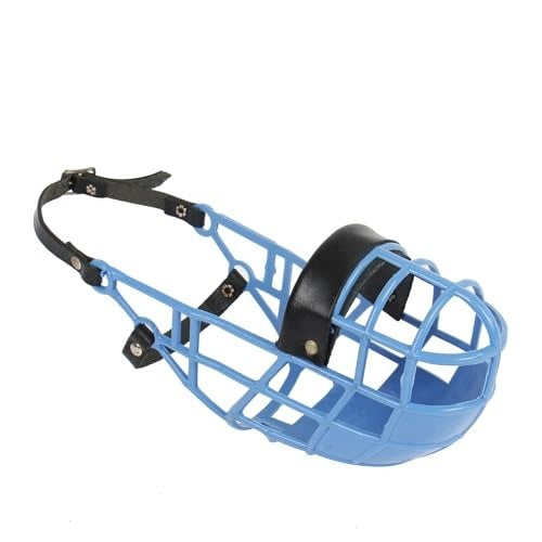 DOG MUZZLE WITH LONG MUZZLE LIGHT BREATHABLE LIGHT BLUE Packaging status original