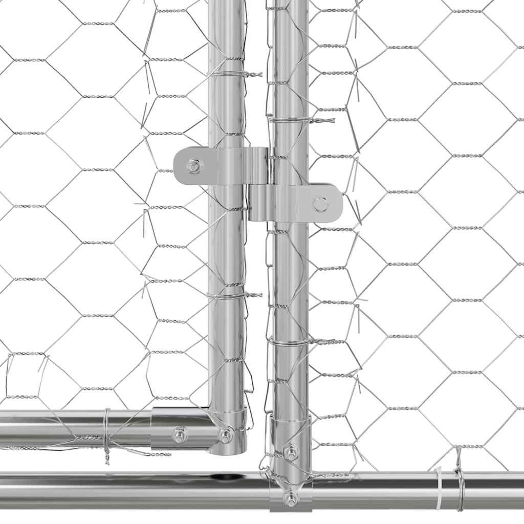 DOG PLAYPEN ENCLOSURE GALVANIZED STEEL LARGE SOLID4X2X2 M STEEL Kind playpen