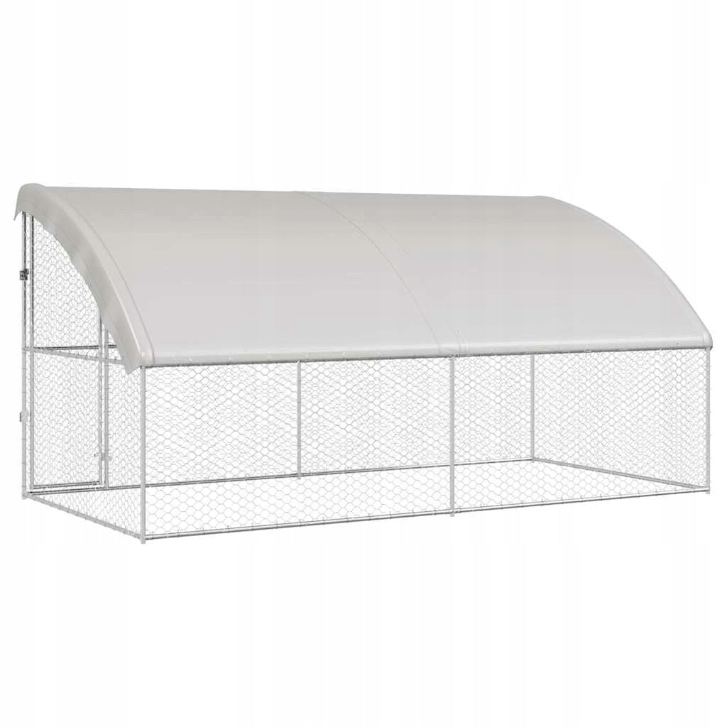 DOG PLAYPEN ENCLOSURE GALVANIZED STEEL LARGE SOLID4X2X2 M STEEL Material of manufacture metal
