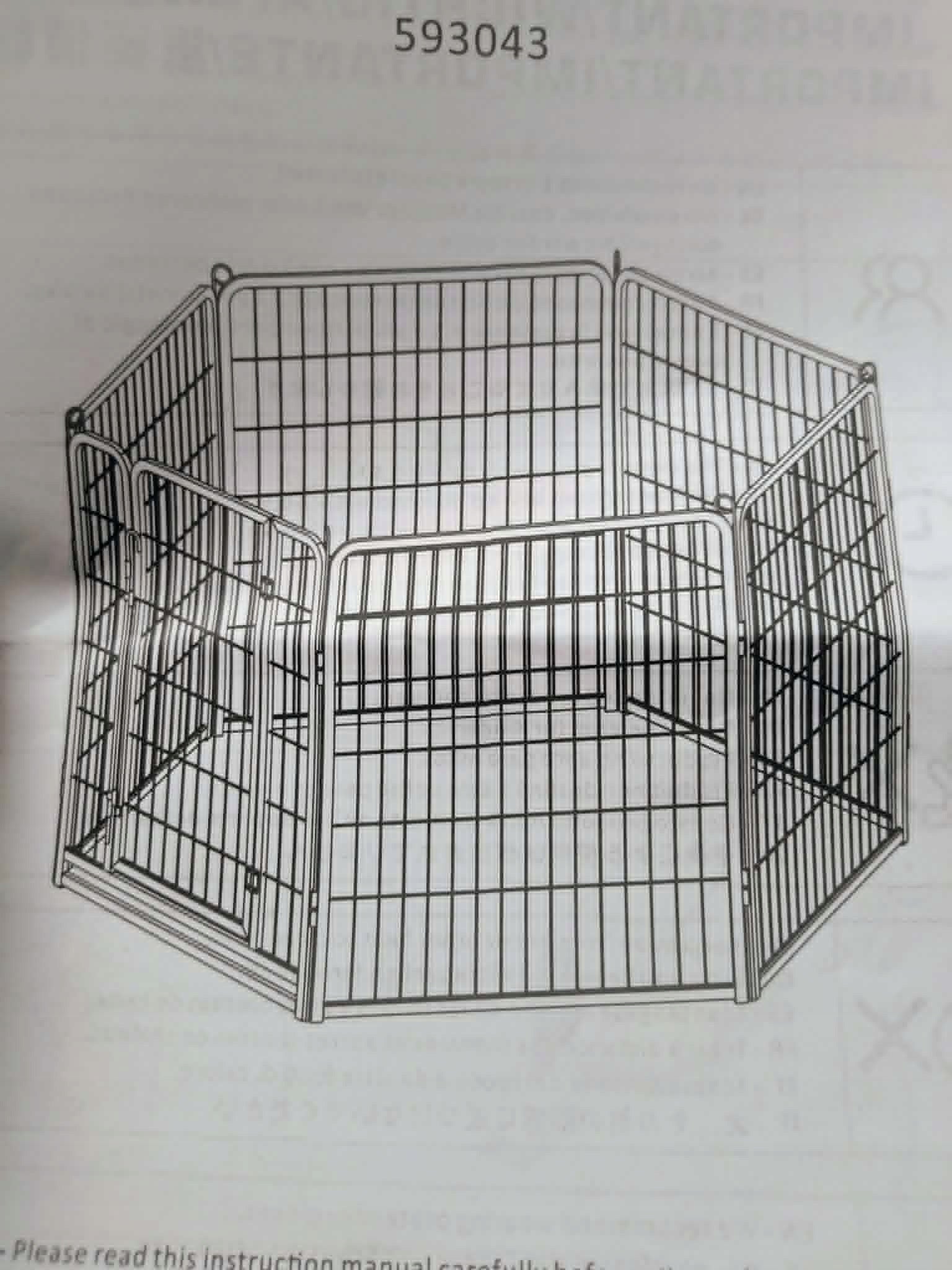 DOG PLAYPEN METAL CORRAL 6 PANELS 80x60 Manufacturer code KOJEC DLA PSA METALOWA ZAGRODA 8 PANELI DUŻE