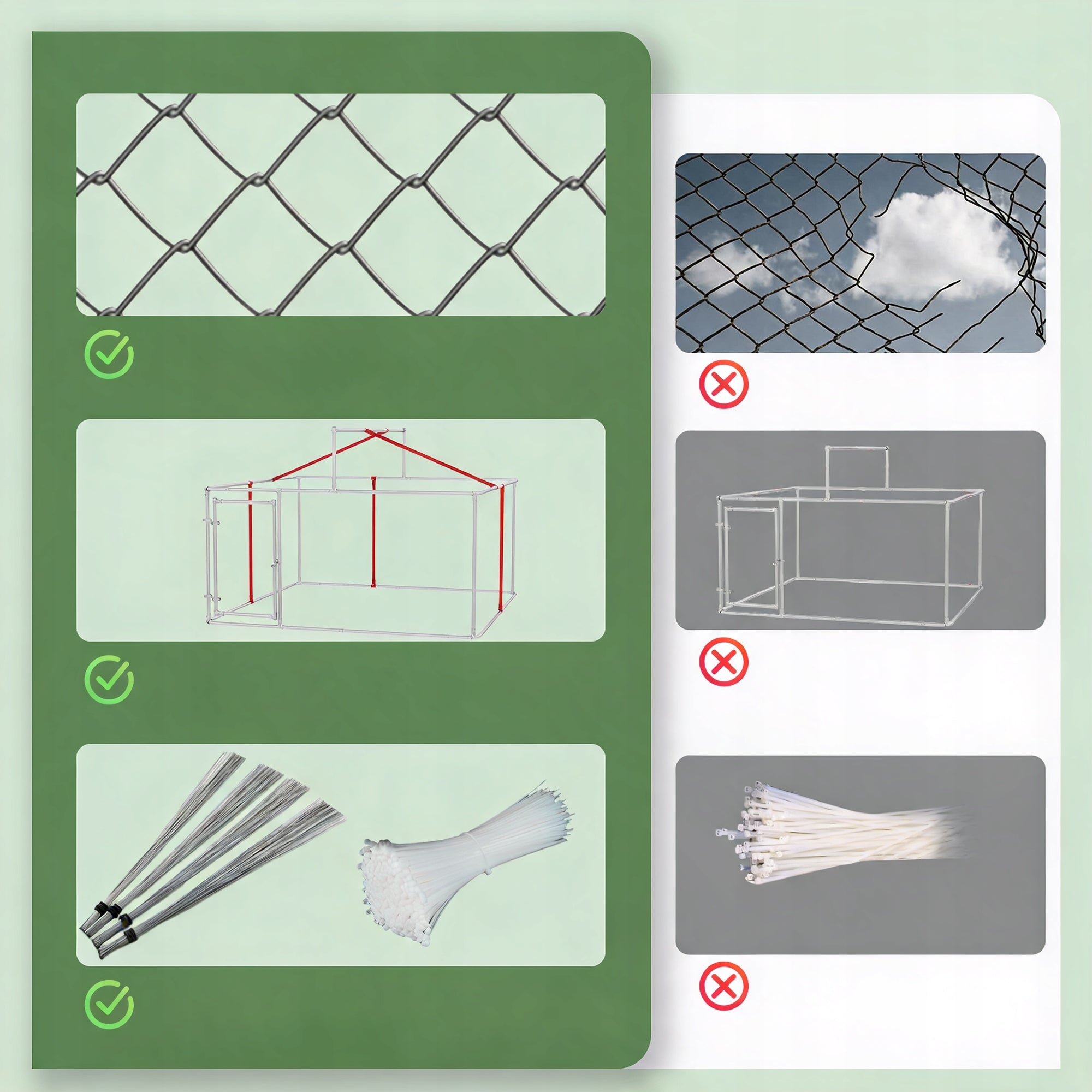 DOG PLAYPEN SPACIOUS WITH GALVANIZED STEEL ROOF AND SAFE GATE Product height 117 cm