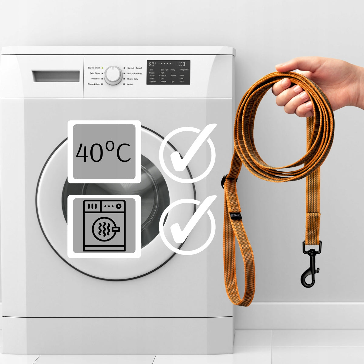DOG ROPE ADJUSTABLE TRAINING DURABLE 7M Trade name Smycz dla psa 7m treningowa mocna antypoślizgowa linka przepinana trwała solidna SIMBAO RUNCITY