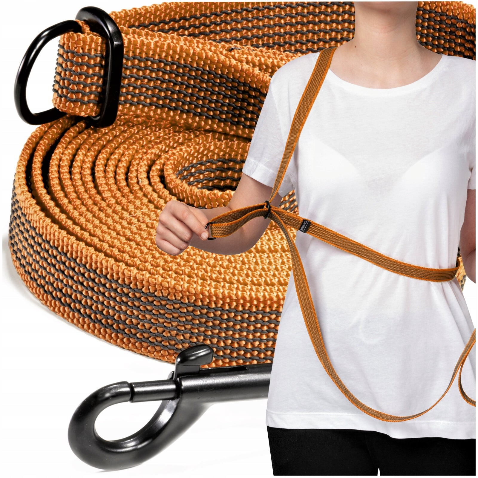 DOG ROPE ADJUSTABLE TRAINING DURABLE 7M