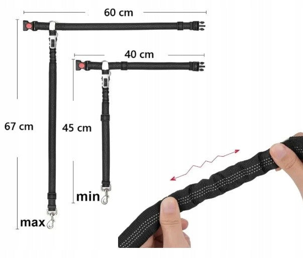 DOG SEAT BELT RELIABLE PROTECTION Product width 2.5 cm
