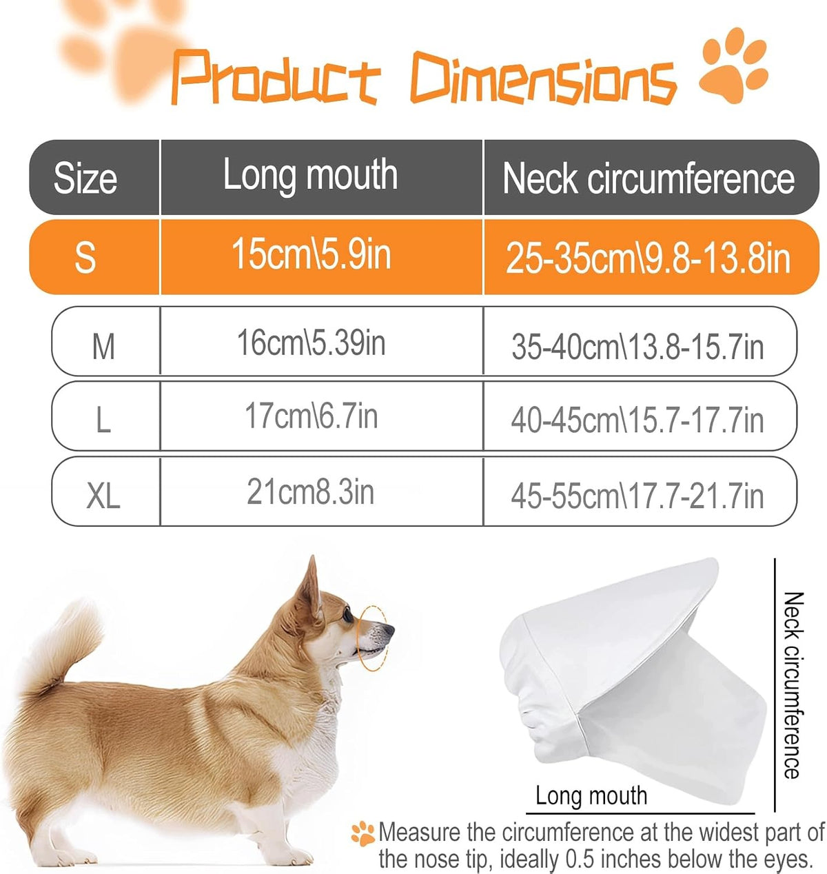 DOG SHELL BREATHABLE MESH SIZE S WHITE ELASTIC Manufacturer code MUSZLA PIES KAGANIEC ODDYCHAJĄCA SIATKA