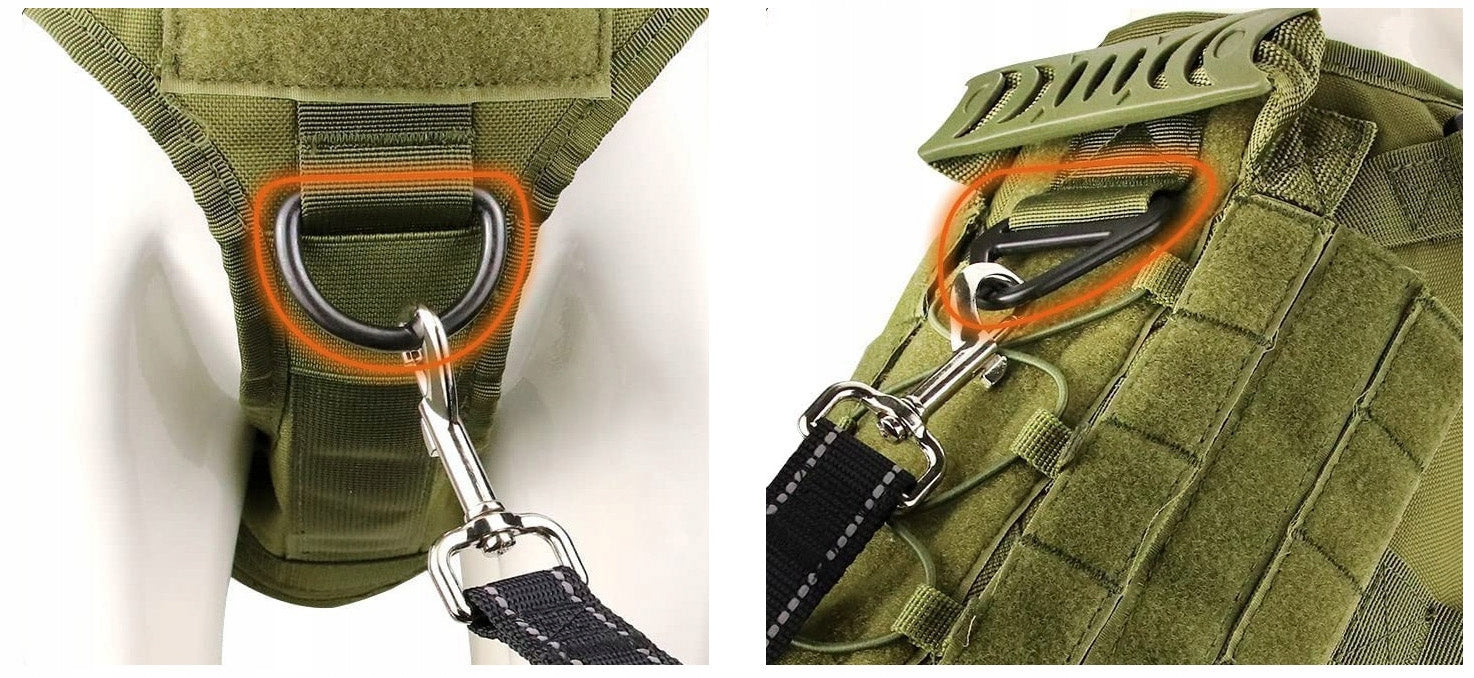 DOG TACTICAL HARNESS ADJUSTABLE GUARD WITH HANDLE STRONG SIZE XL Dog size big dog