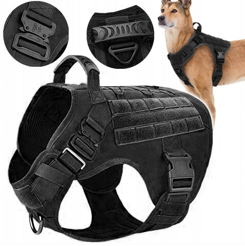 DOG TACTICAL HARNESS ADJUSTABLE GUARD WITH HANDLE STRONG SIZE XL