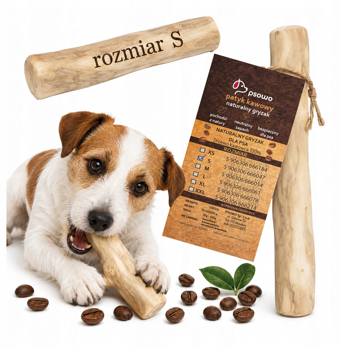 DOG TEETHER COFFEE TREE STICK DURABLE DELICACY PSOWO S
