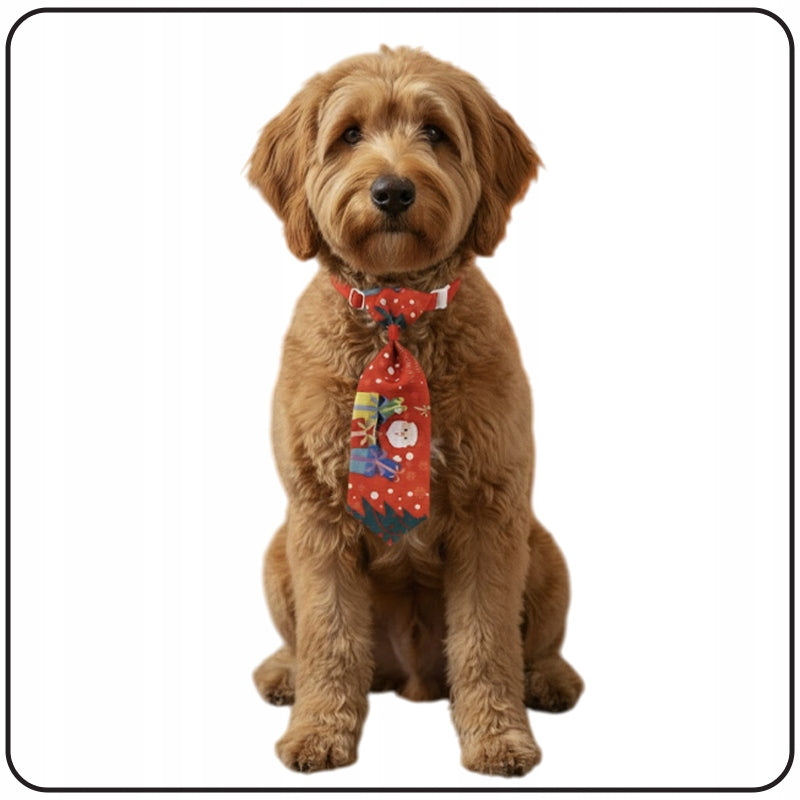 DOG TIE CHRISTMAS COLLAR JASPER SANTA CLAUS WITH PRESENTERS #6 Manufacturer code 04q9-xm04-6