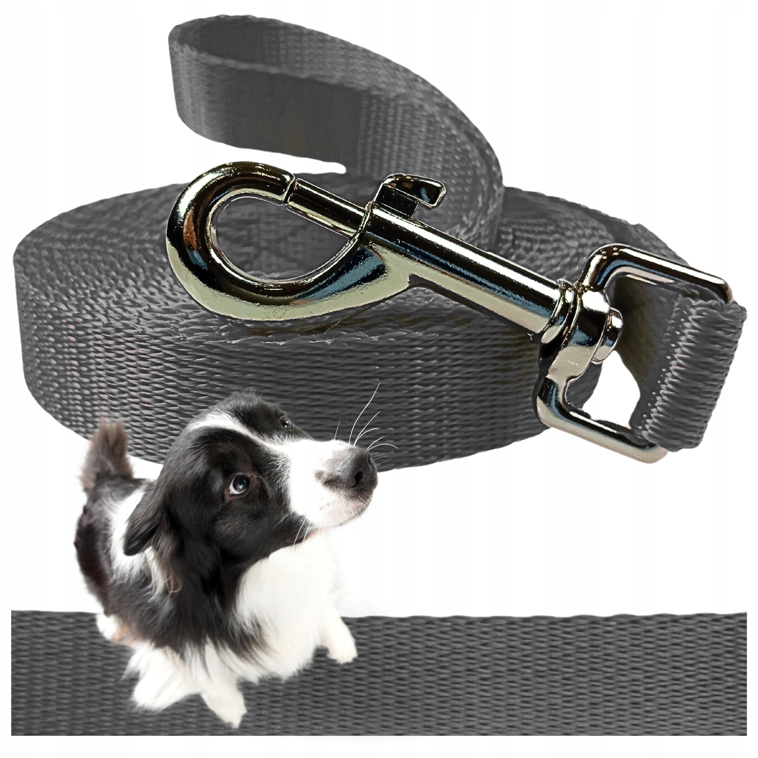 DOG TRAINING CORD LEASH STRONG THICK SOLID LONG 10M GREY