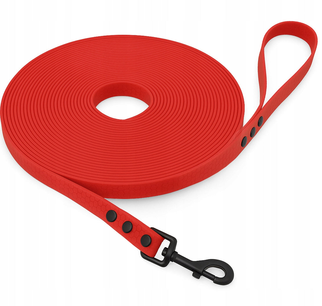 DOG TRAINING LEASH FOR TRAINING WATERPROOF BIOTHANE PVC CORD - 10m Manufacturer code SMYCZ.PVC.RED.10