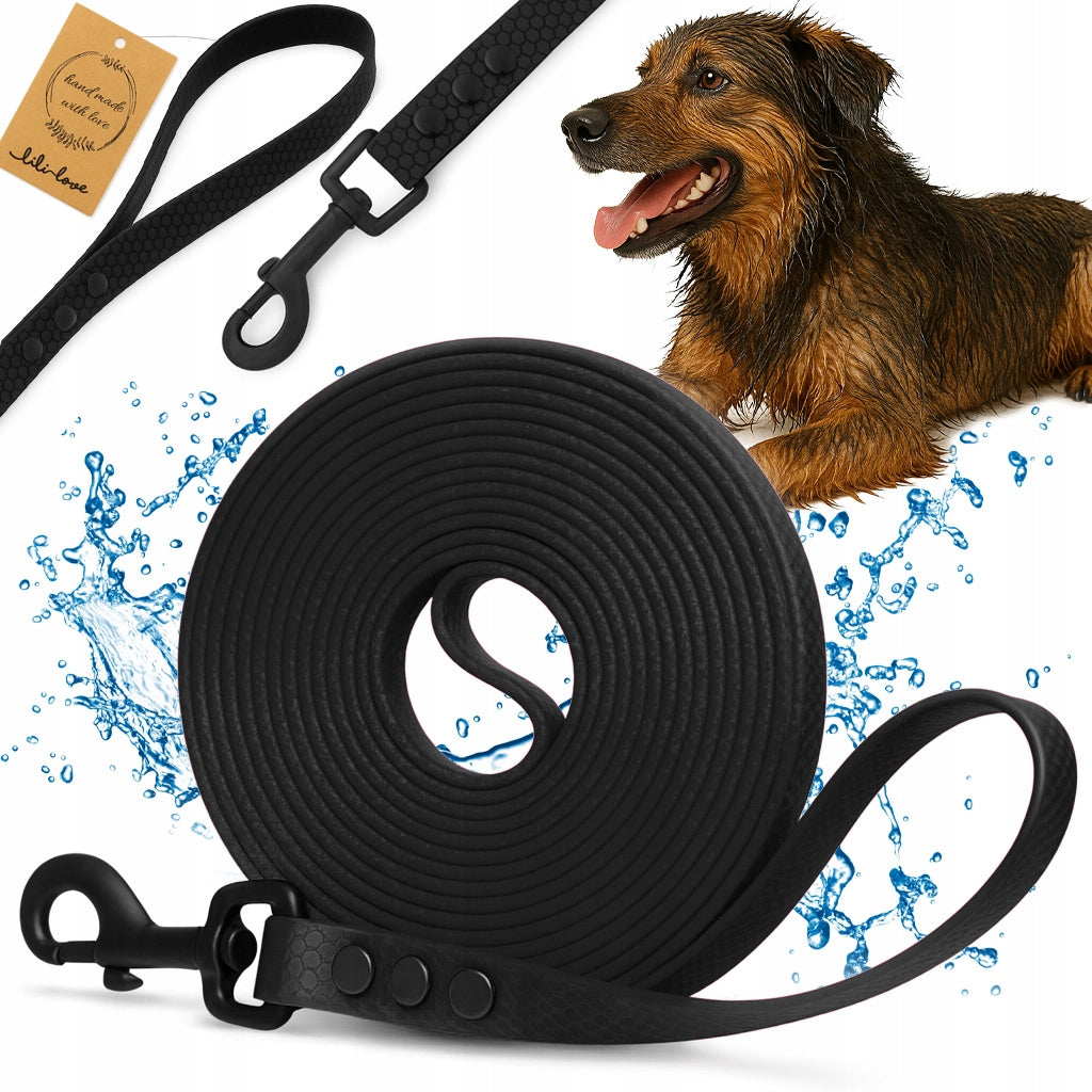 DOG TRAINING LEASH FOR TRAINING WATERPROOF BIOTHANE PVC CORD - 10m