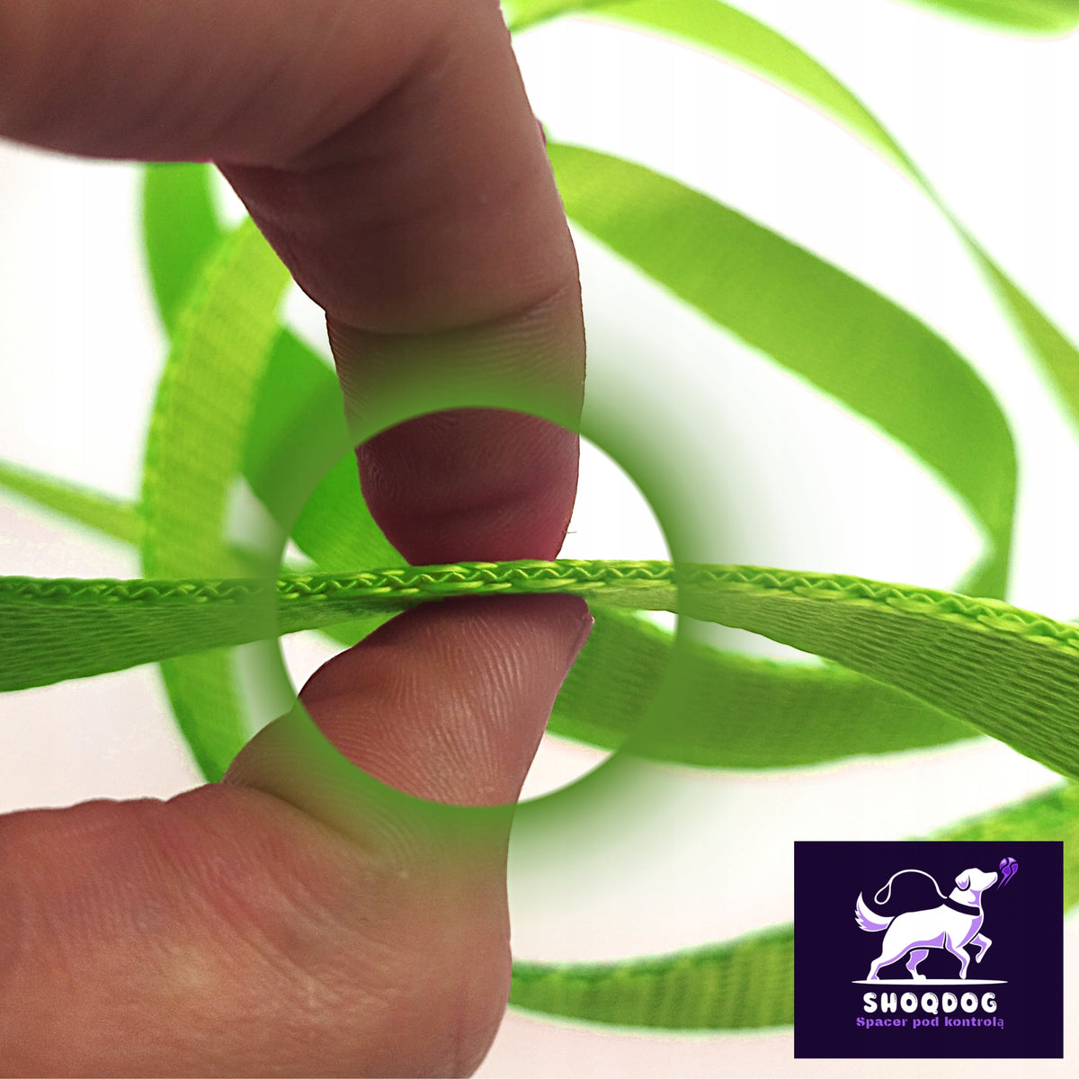 DOG TRAINING LEASH TRAINING CORD TAPE STRONG 6M GREEN/LIME Packaging status original