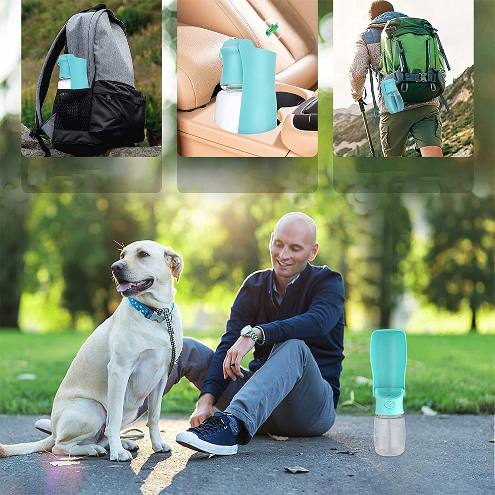DOG TRAVEL BOTTLE DRINKER WATER BOWL PORTABLE FOR WALKING WATER BOTTLE Trade name BUTELKA TURYSTYCZNA