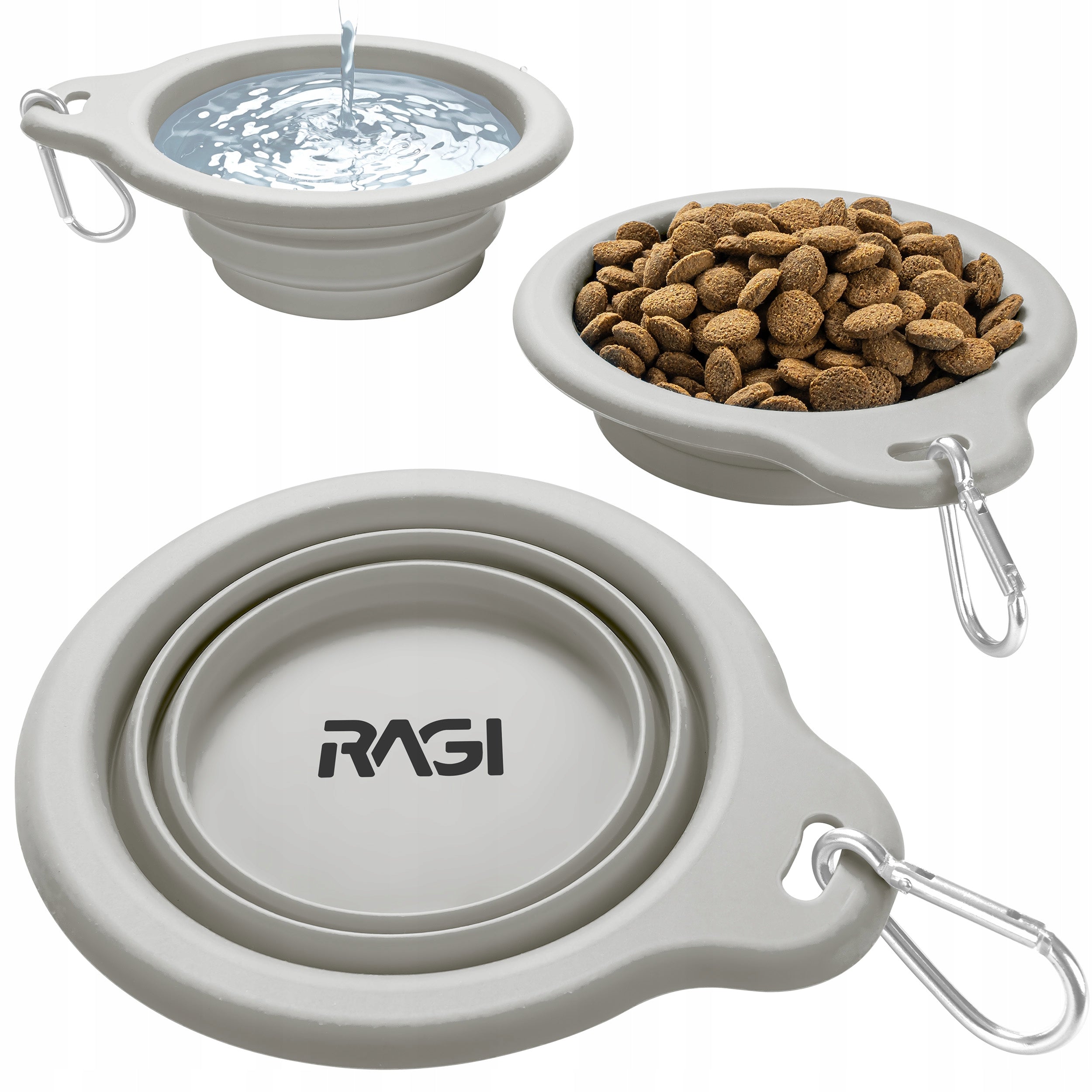 DOG TRAVEL FOLDING BOWL 650ML CAT SILICONE WATER FOOD