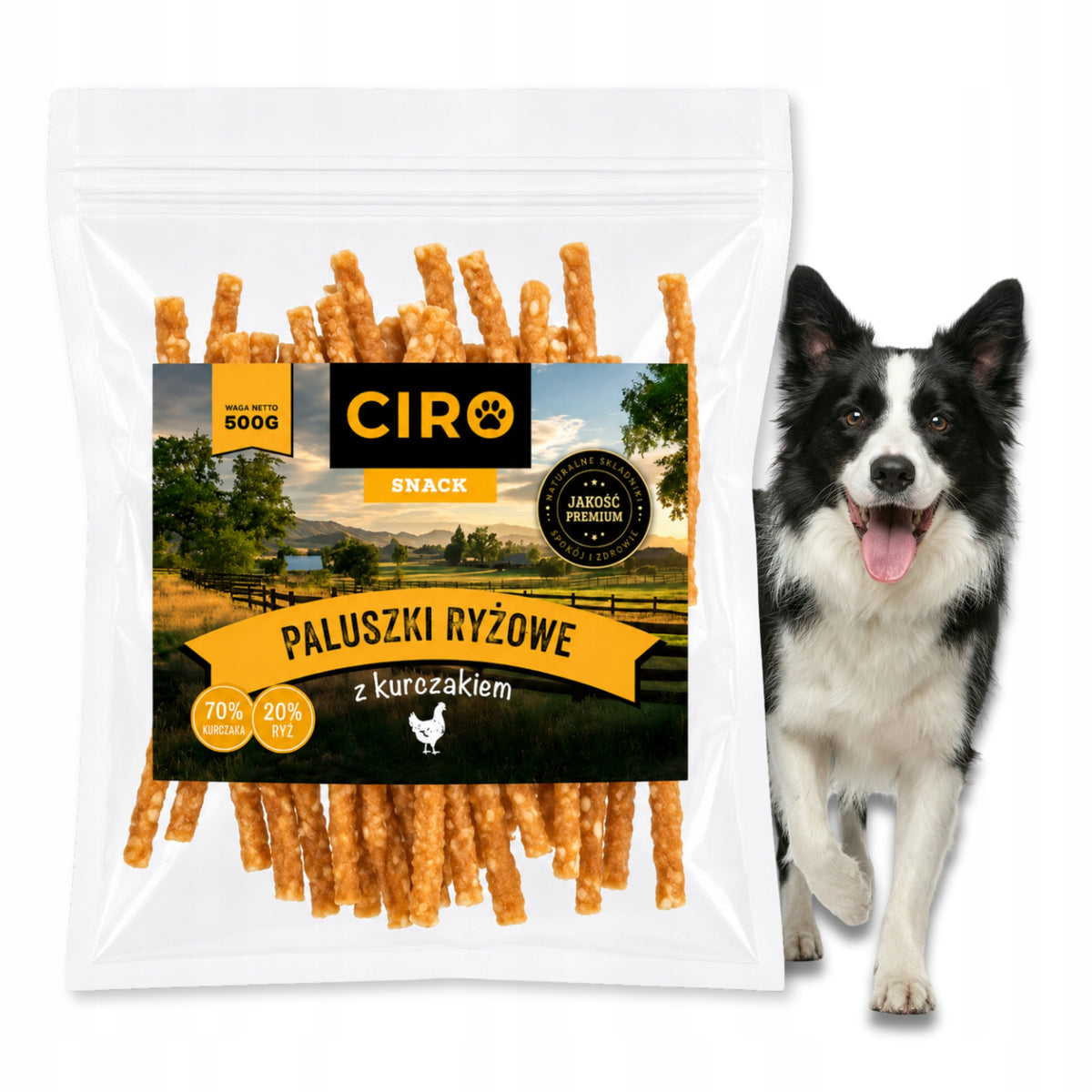 DOG TREAT Ciro Rice Sticks with Chicken 500 g Soft