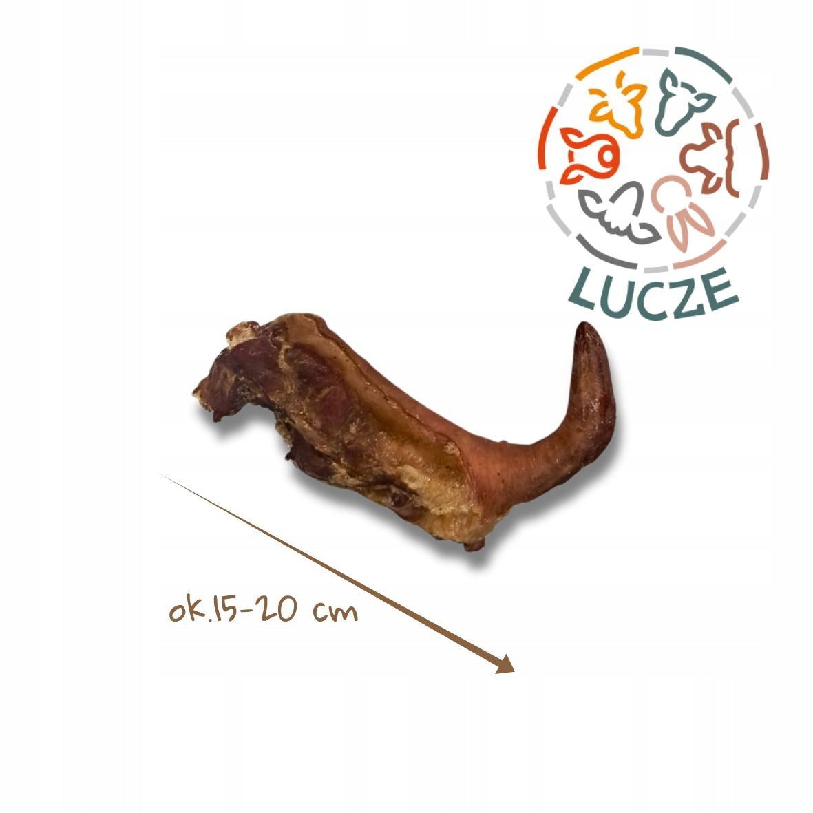 DOG TREAT Pork Tail Dried 3pcs 100% Natural Premium Teether Packaging status original