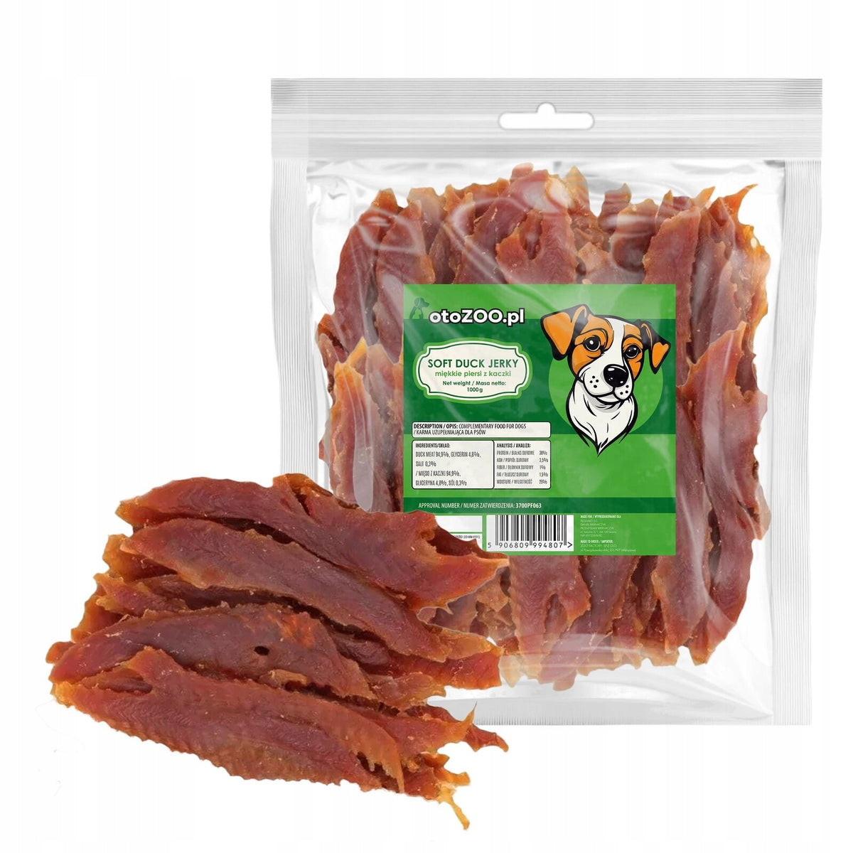 DOG TREATS LARGE SOFT DUCK BREASTS 1KG MEGA PACK