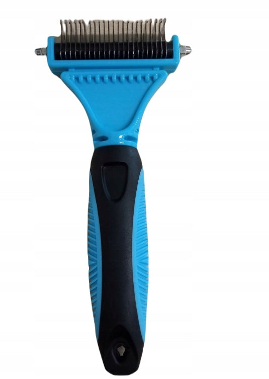 DOG TRIMMER DOUBLE SIDED SCRAPER FOR DUVETS REMOVES PREMIUM UNDERCOAT
