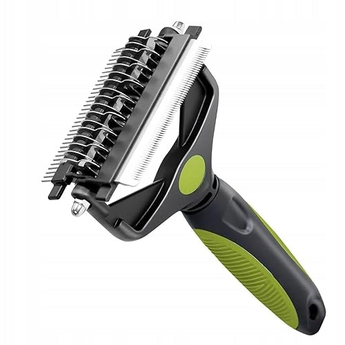 DOG UNDERCOAT BRUSH DOUBLE SIDED COMB 17 AND 9 TEETH FOR HOME