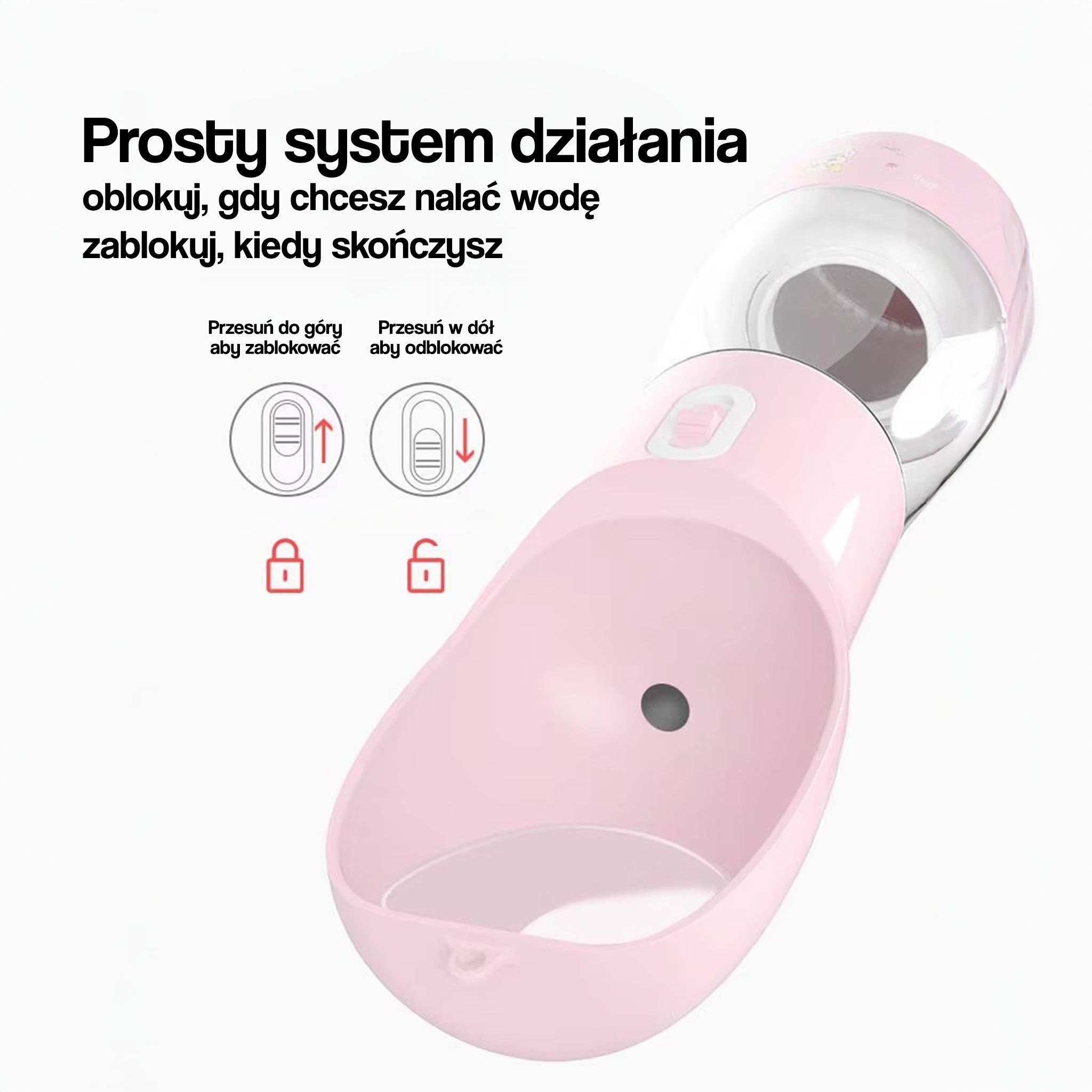 DOG WATER BOTTLE TOURIST DRINKER WATER BOTTLE TRAVEL BOWL 550ml ROSES Packaging status original