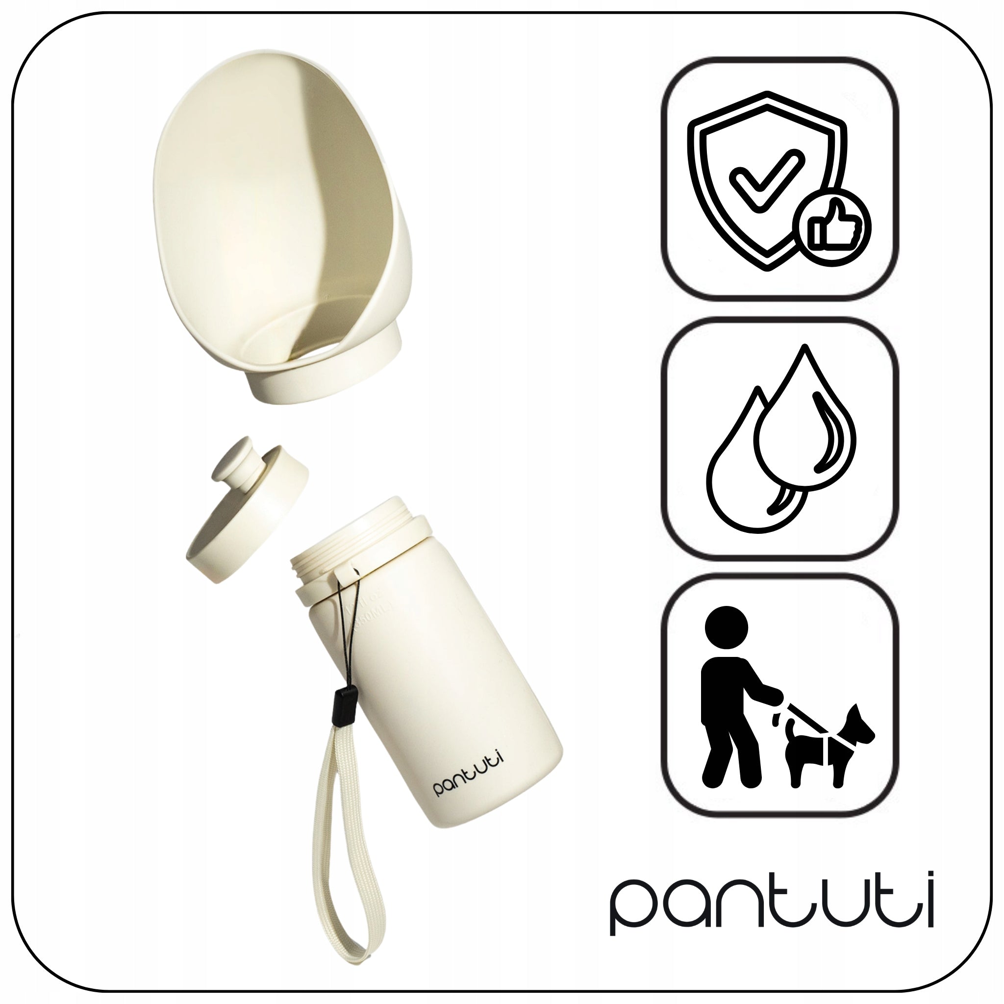 DOG WATER BOTTLE TOURIST DRINKER WATER BOTTLE TRAVEL BOWL 750ml MONTE Manufacturer code KTV-BTE-BE-750