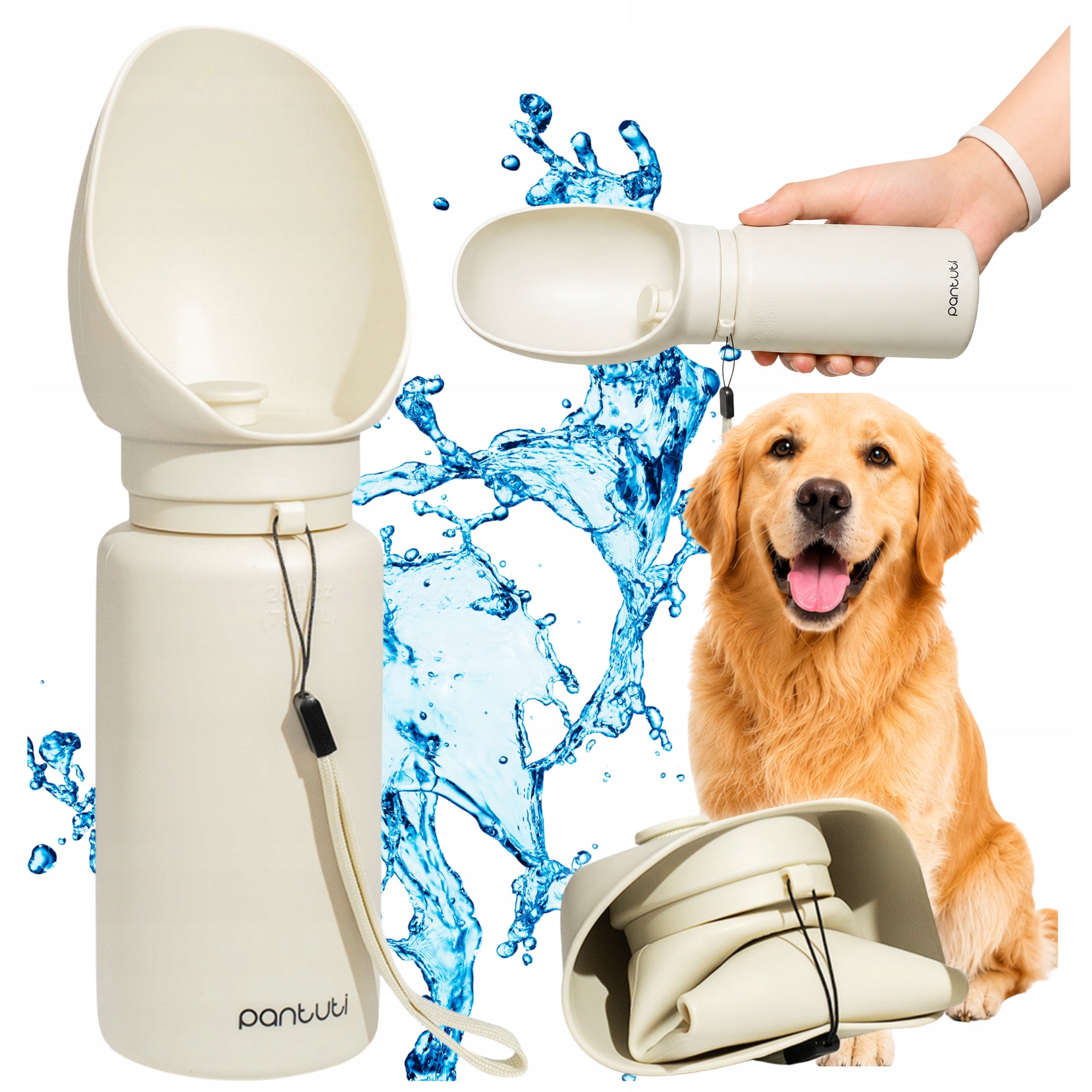 DOG WATER BOTTLE TOURIST DRINKER WATER BOTTLE TRAVEL BOWL 750ml MONTE