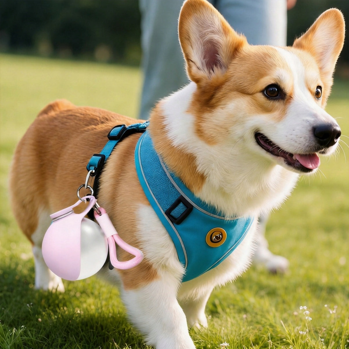 DOG WATER BOTTLE TRAVEL BOWL FOLDING PINK Material silicone