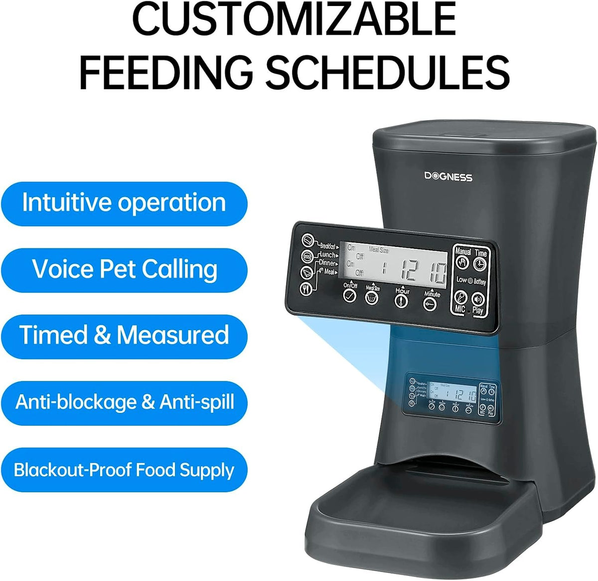 DOGNESS Automatic Large Dog Food Dispenser 9L Manufacturer code DOGNESS F09