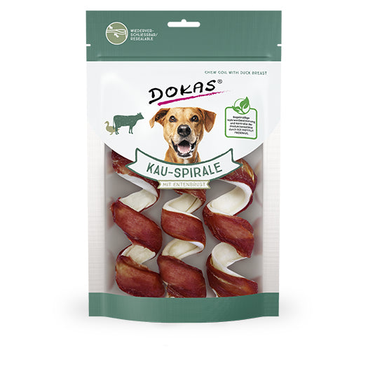DOKAS dog teether spiral duck 3pcs Flavor duck