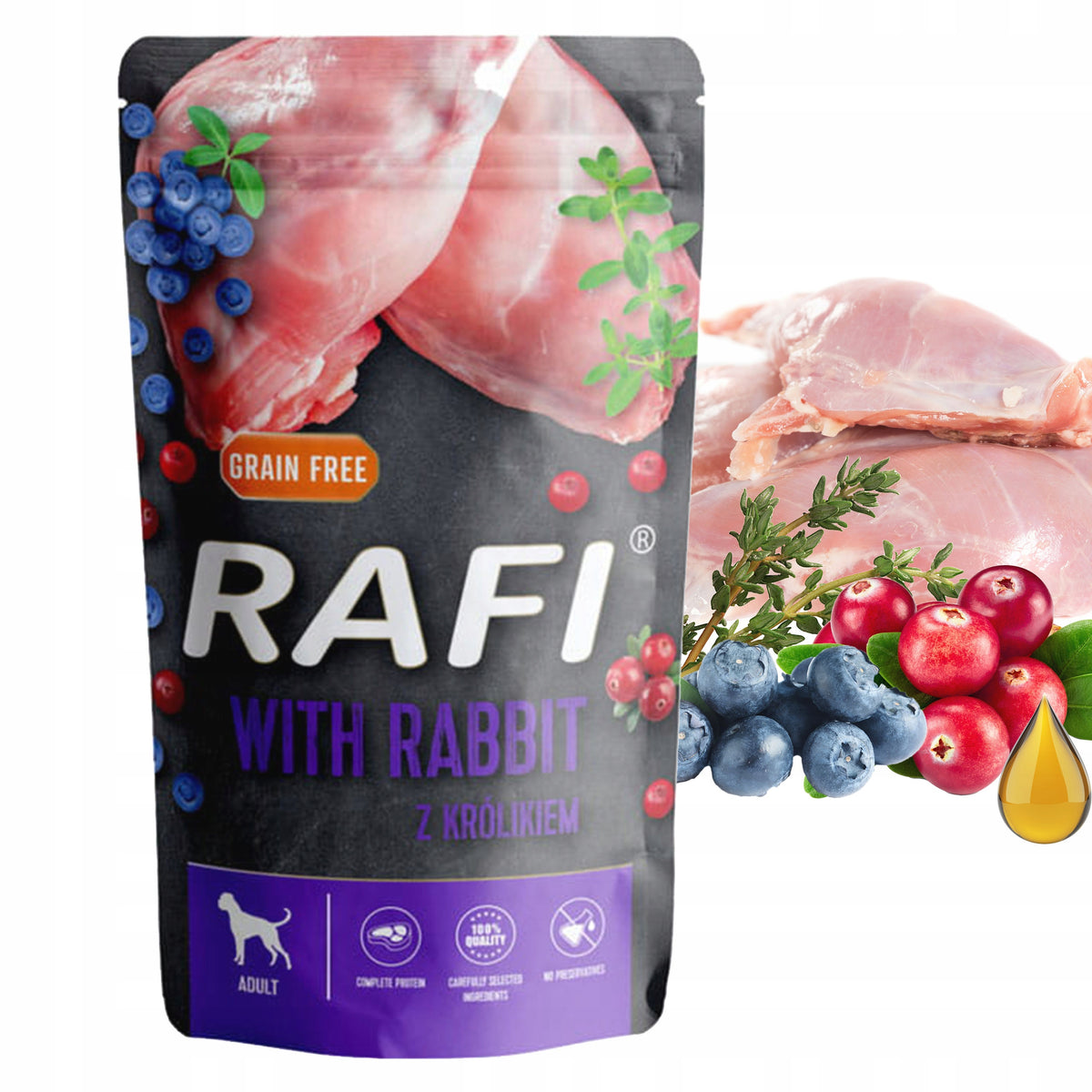 DOLINA NOTECI Dog food RAFI Rabbit 10 x 500g Brand Dolina Noteci