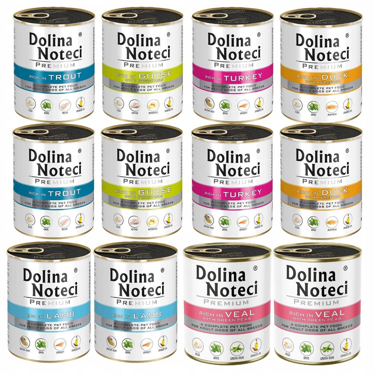 DOLINA NOTECI FOR DOG MIX OF FLAVORS 12x 800g