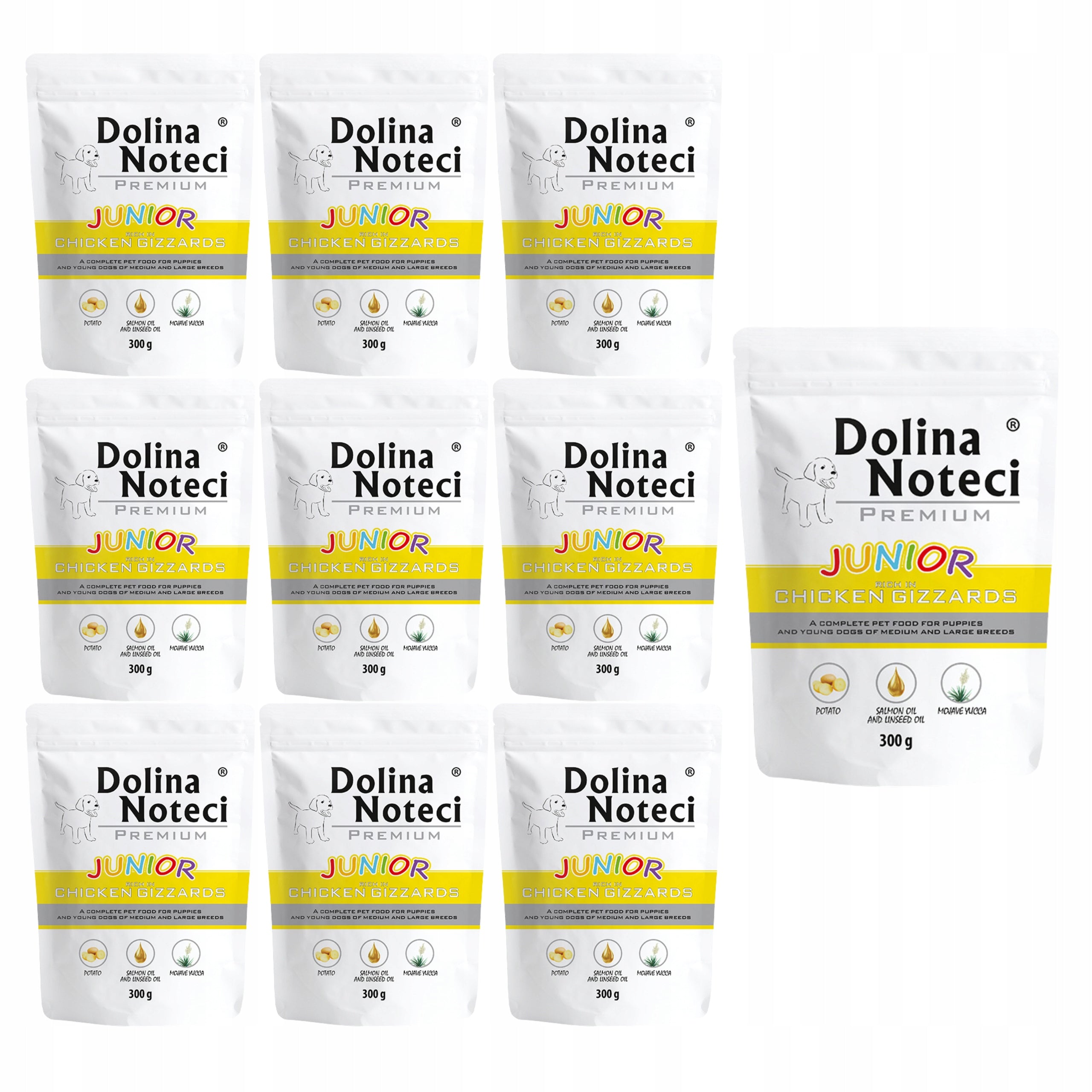 DOLINA NOTECI JUNIOR wet food for dogs stomachs chicken 10 x 300g