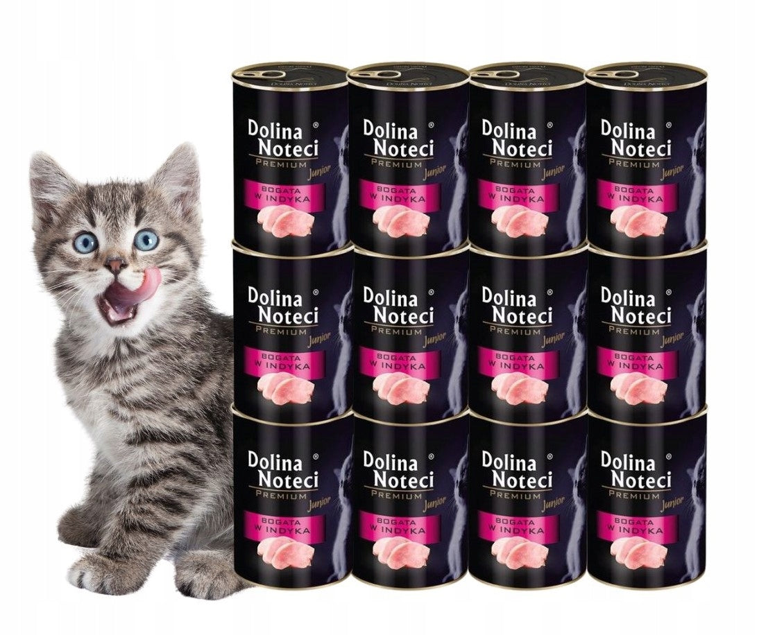 DOLINA NOTECI PREMIUM Junior wet food for kittens rich in turkey 12x400g
