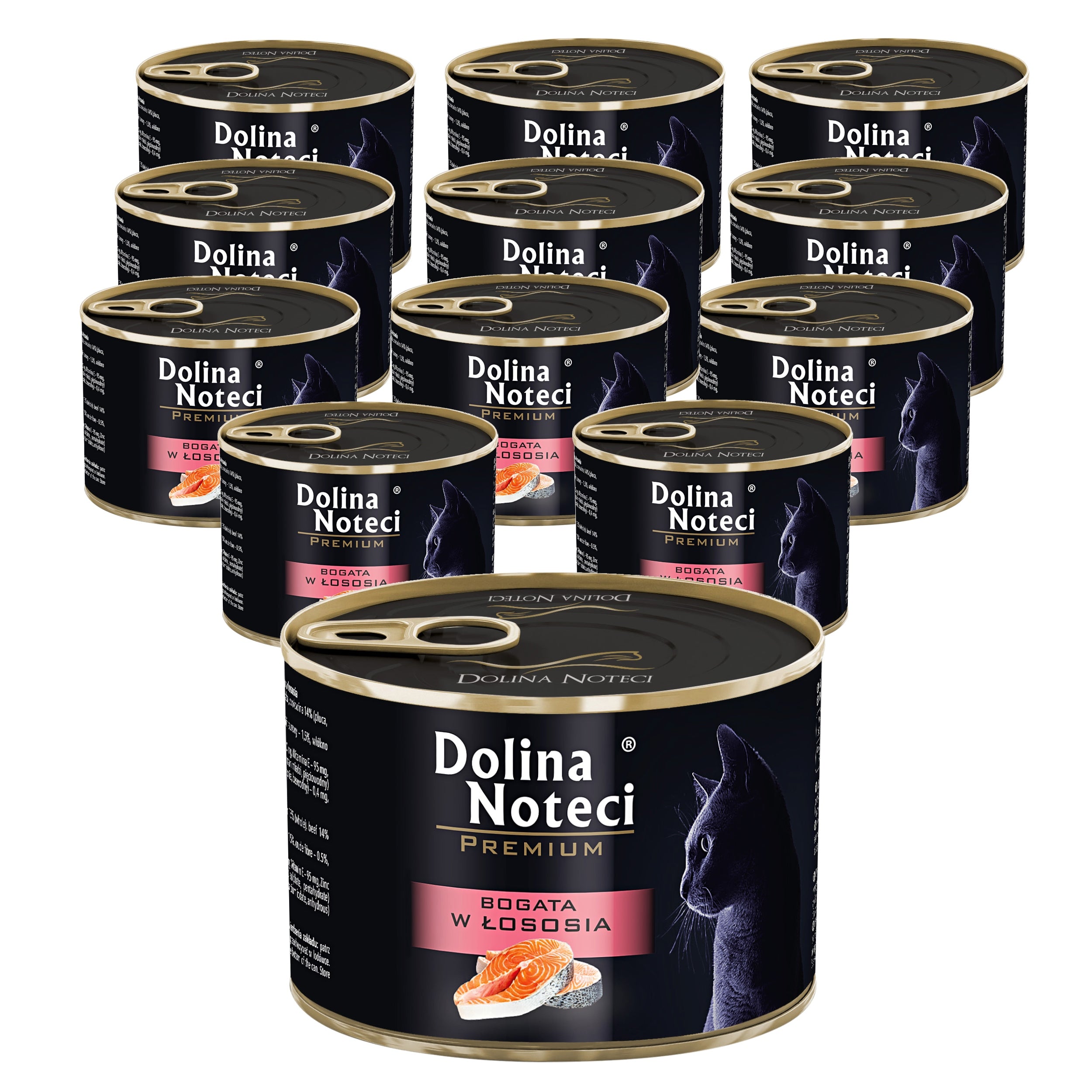 DOLINA NOTECI PREMIUM WITH SALMON FOR CAT 12x185g Brand Dolina Noteci