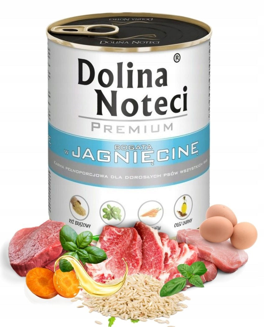 DOLINA NOTECI PREMIUM wet dog food rich in lamb 12x800g Packaging status original