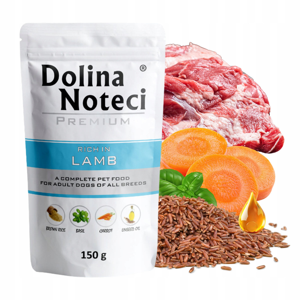DOLINA NOTECI Premium Dog Food Lamb 10 x 150g Packaging status original