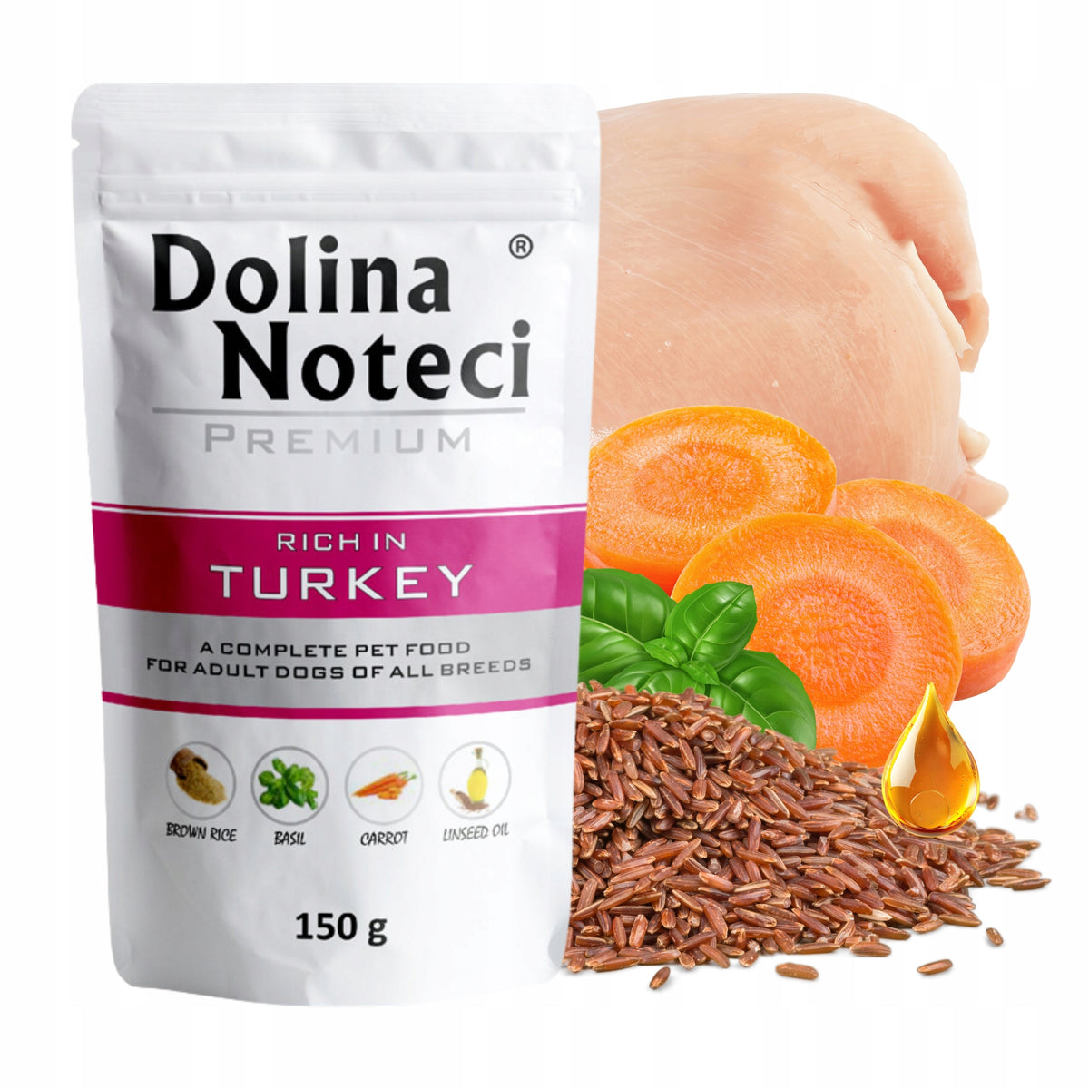 DOLINA NOTECI Premium Dog Food Turkey 10 x 150g Packaging status original