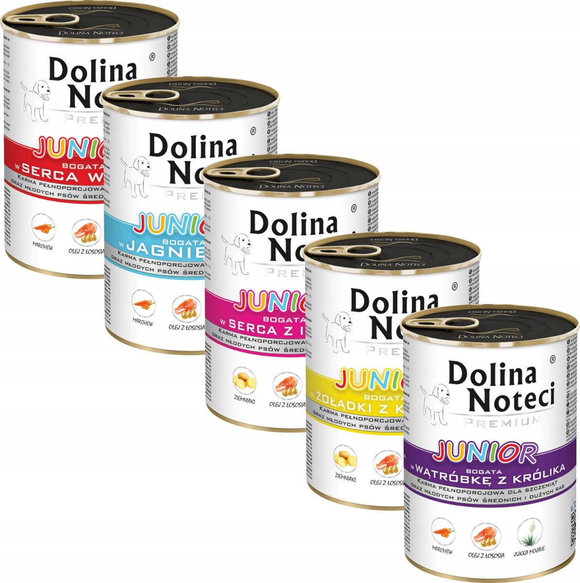 DOLINA NOTECI Premium Junior MIX OF FLAVORS 18 x 400g Packaging status original