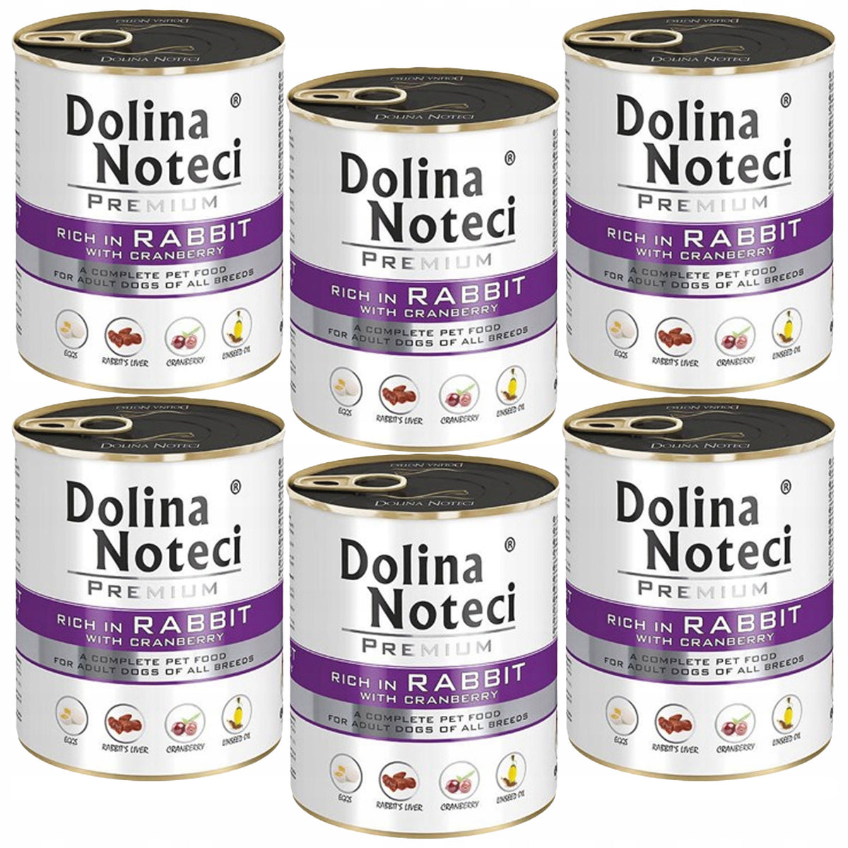 DOLINA NOTECI Premium Wet Dog Food Rabbit 6 x 800g Grain Free Healthy
