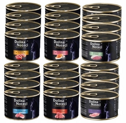 DOLINA NOTECI Premium wet cat food MIX OF FLAVORS 24x185g Manufacturer code DOLINA NOTECI Premium Karma kota 185g