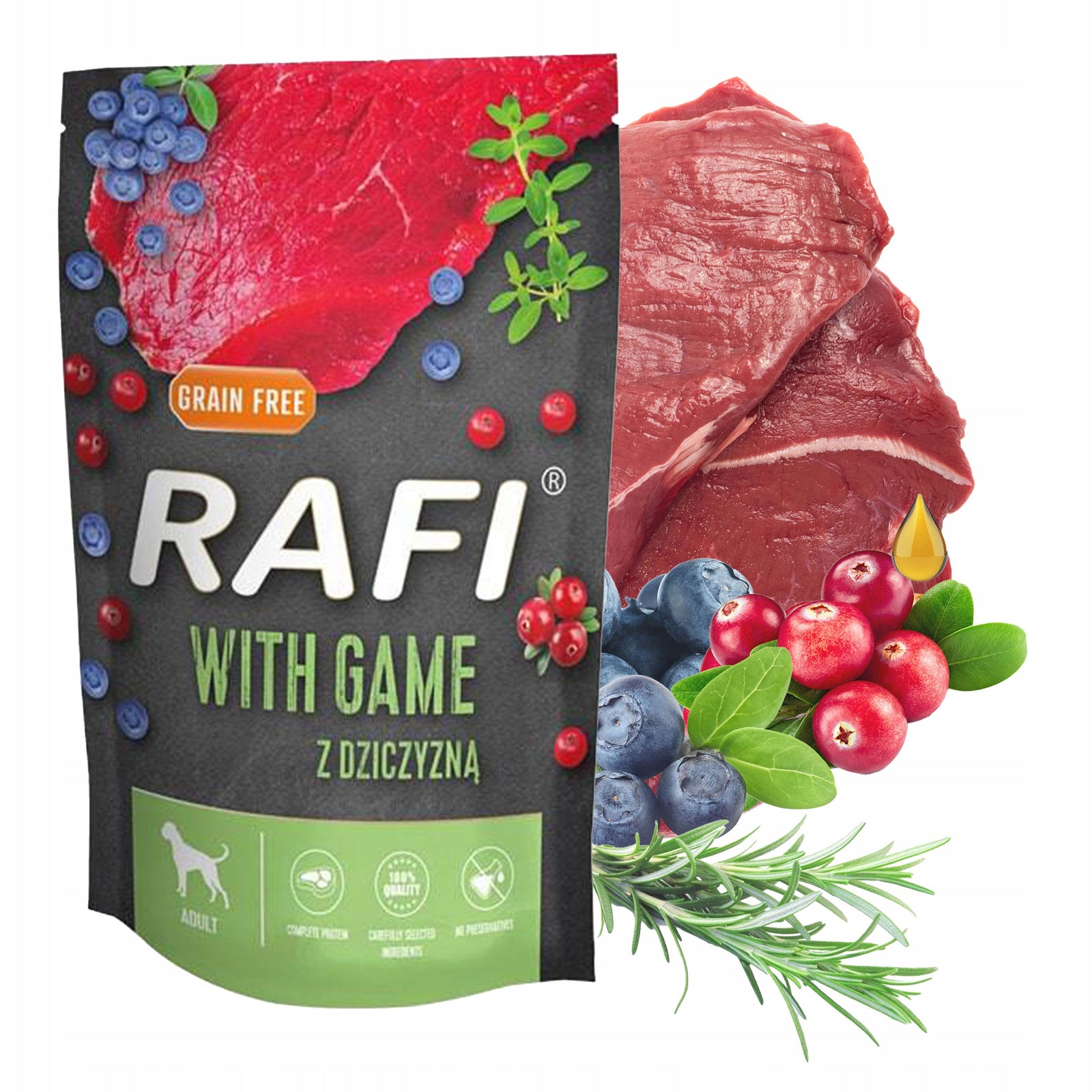 DOLINA NOTECI RAFI Wet dog food venison 500g